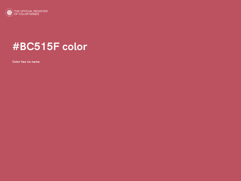 #BC515F color image