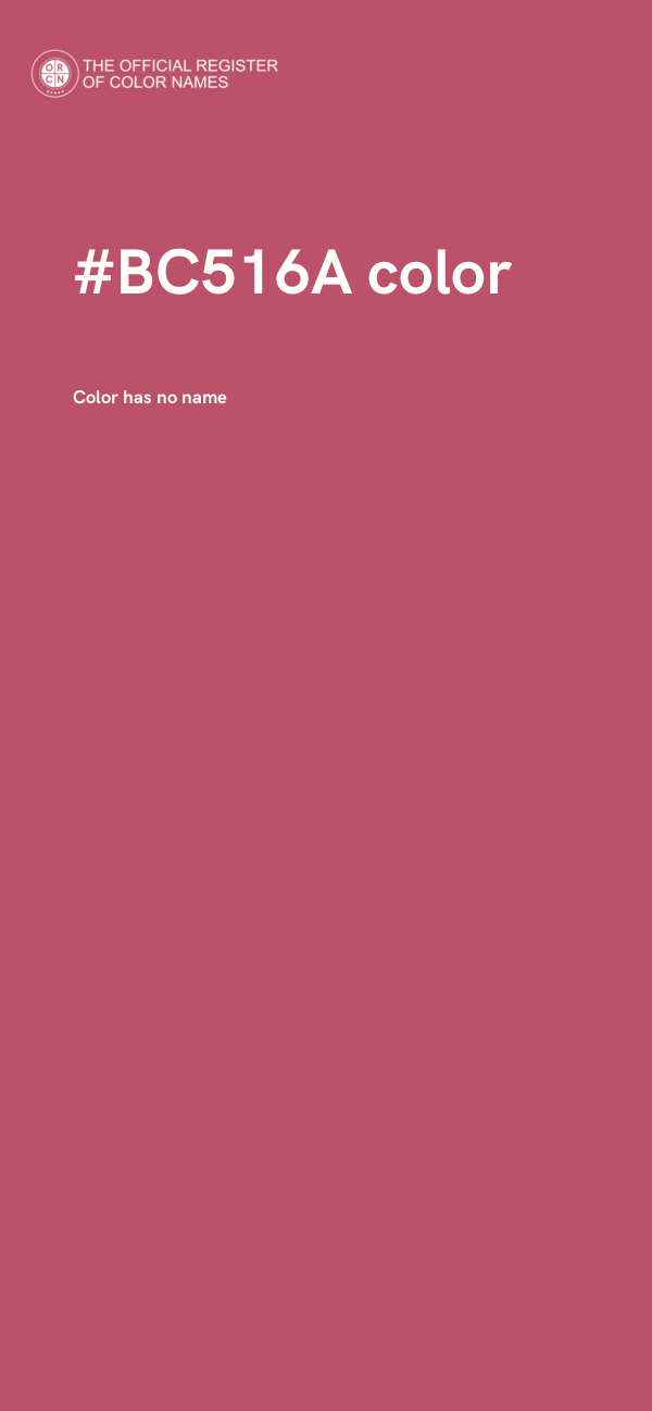#BC516A color image