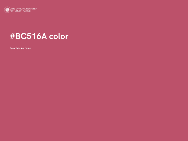 #BC516A color image