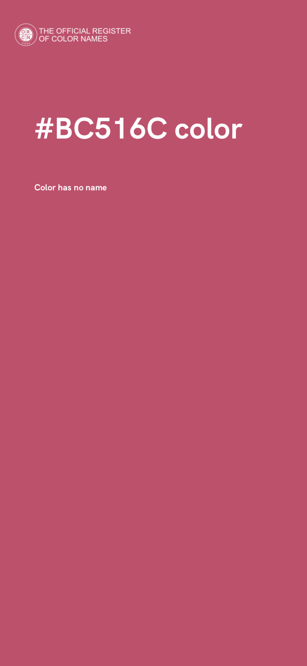 #BC516C color image