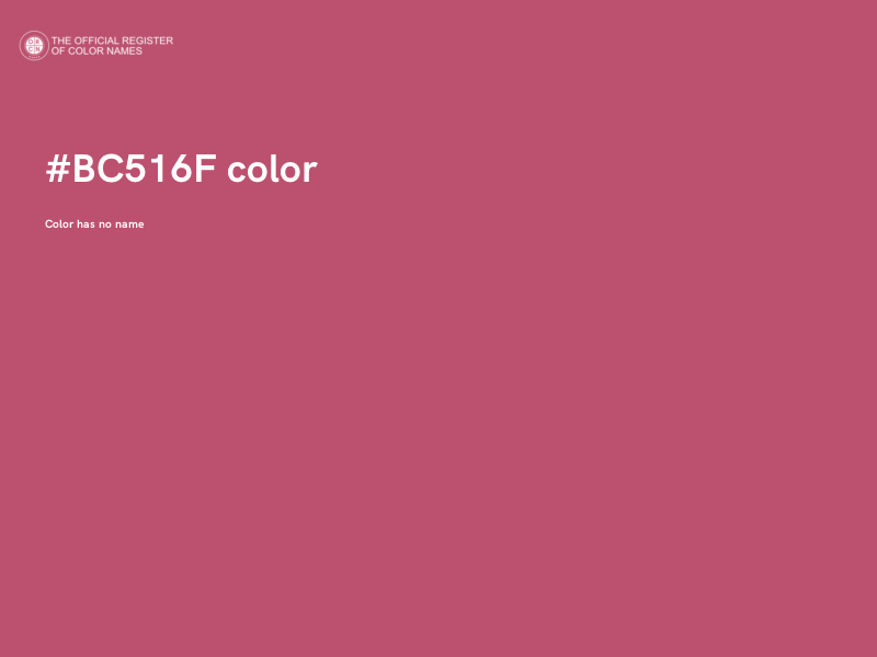 #BC516F color image