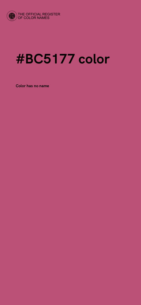 #BC5177 color image