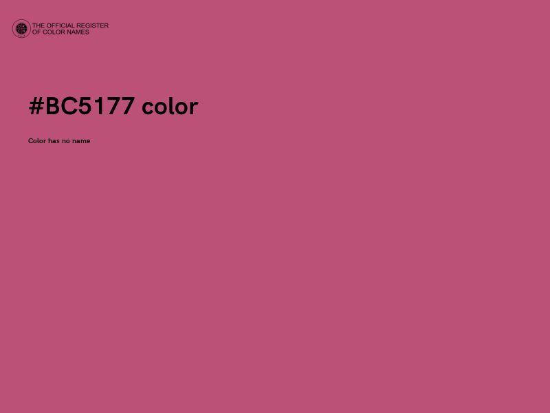 #BC5177 color image