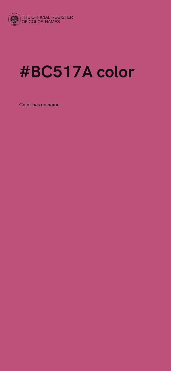 #BC517A color image