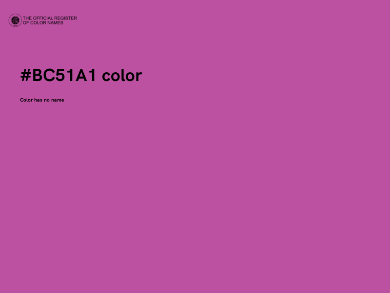 #BC51A1 color image