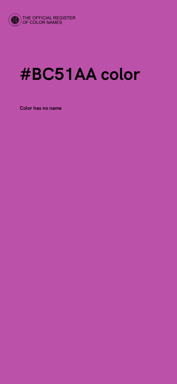 #BC51AA color image