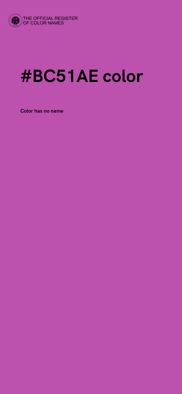 #BC51AE color image