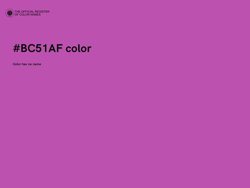 #BC51AF color image