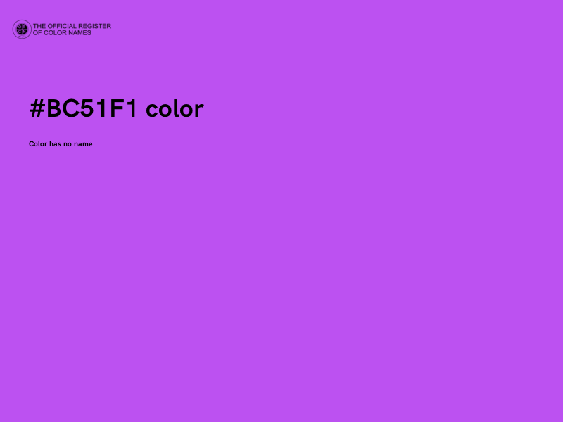 #BC51F1 color image