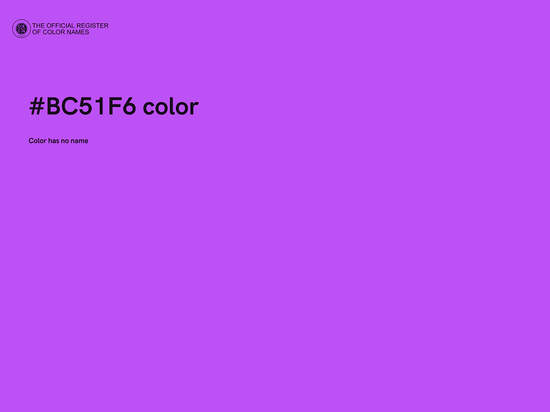 #BC51F6 color image