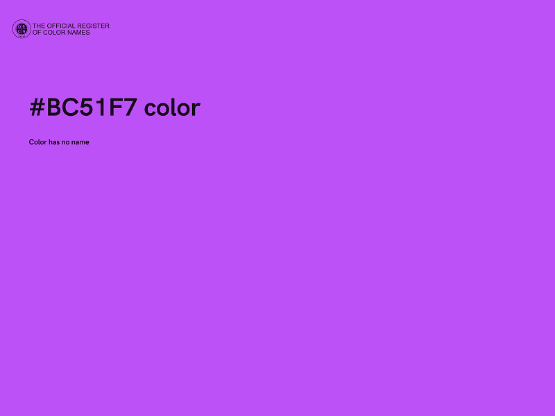 #BC51F7 color image