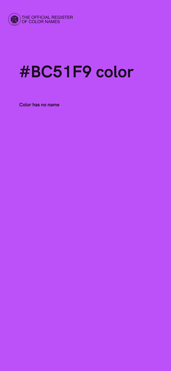 #BC51F9 color image
