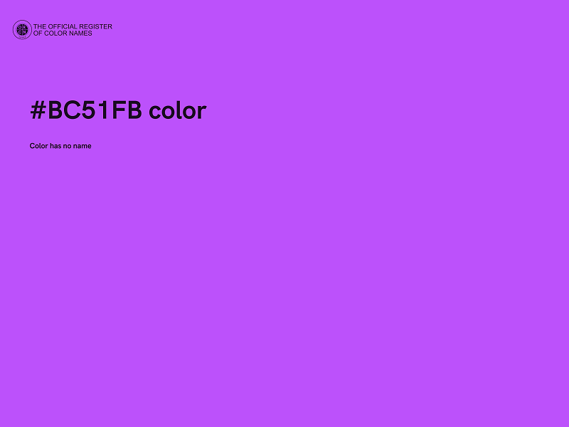 #BC51FB color image