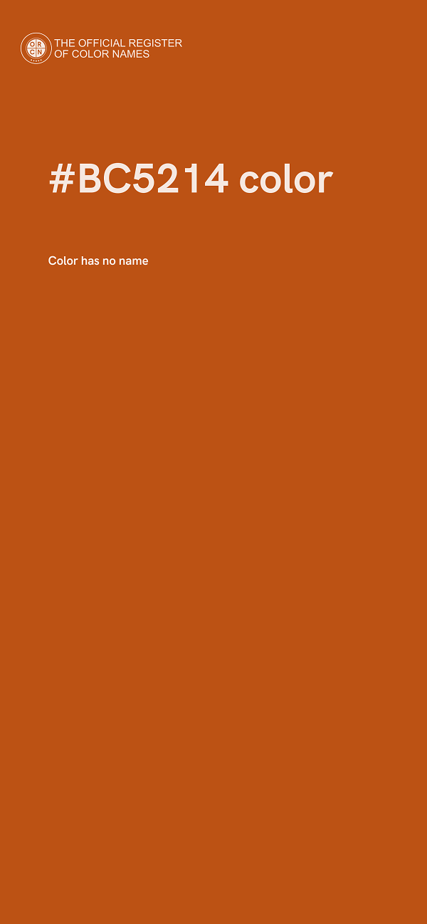 #BC5214 color image