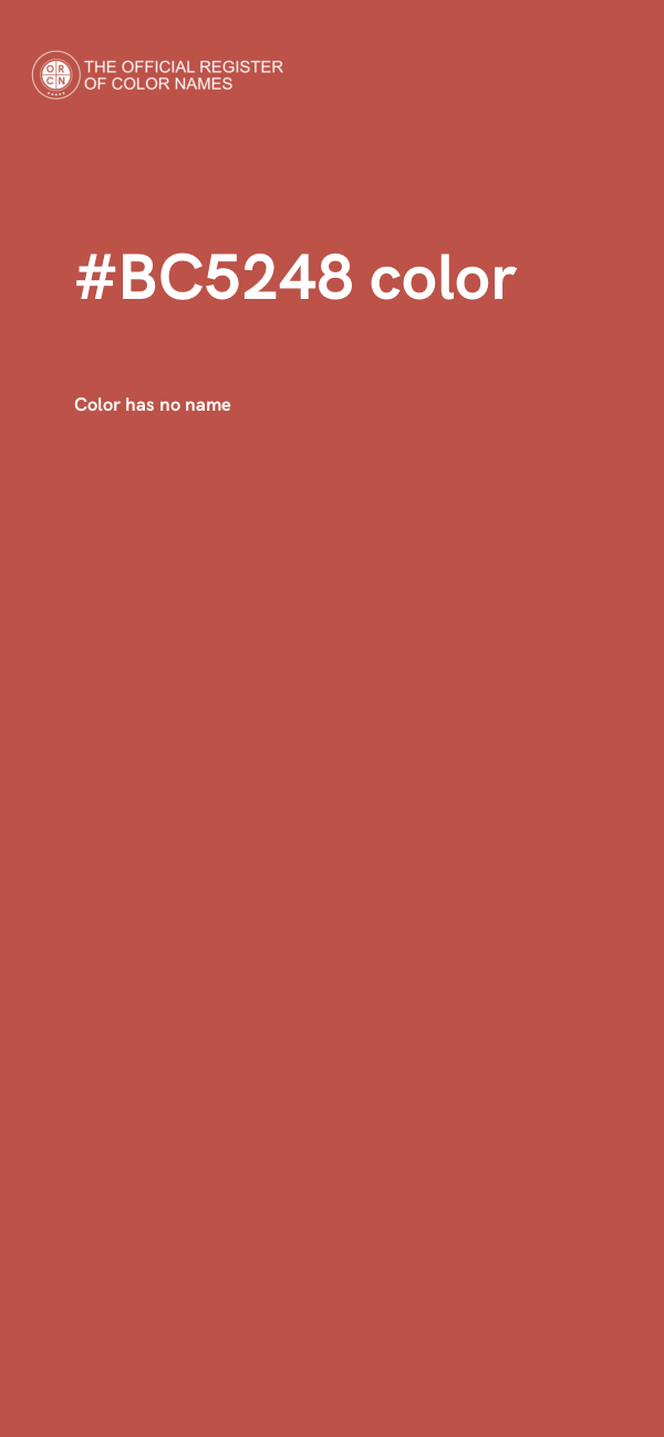 #BC5248 color image