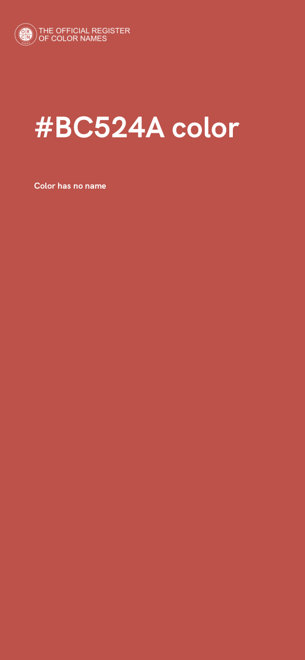 #BC524A color image