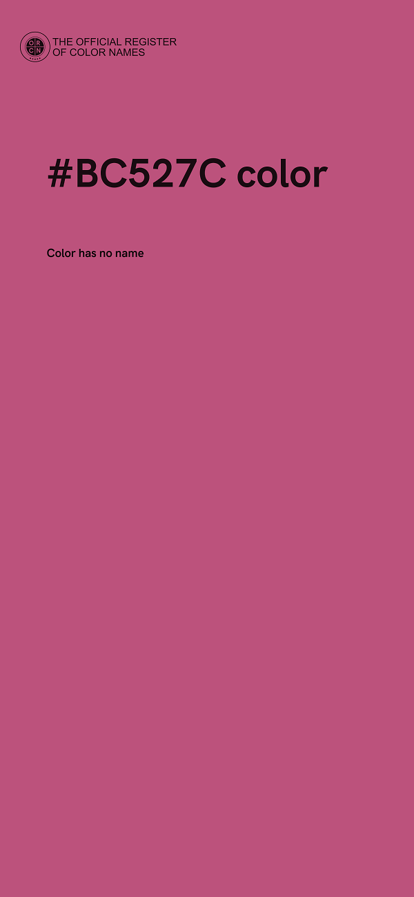 #BC527C color image