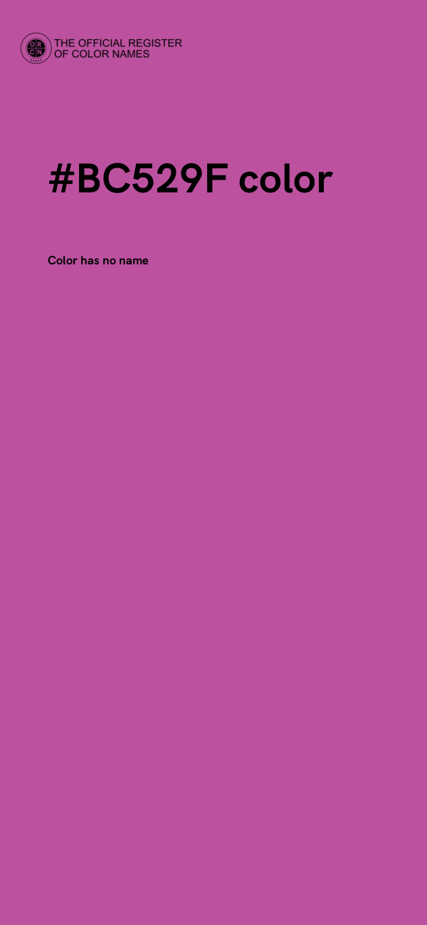#BC529F color image