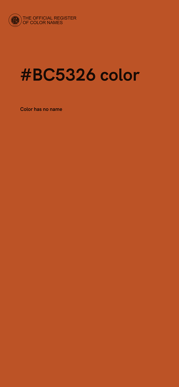 #BC5326 color image