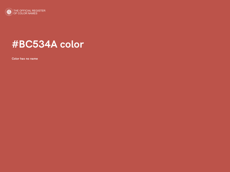 #BC534A color image