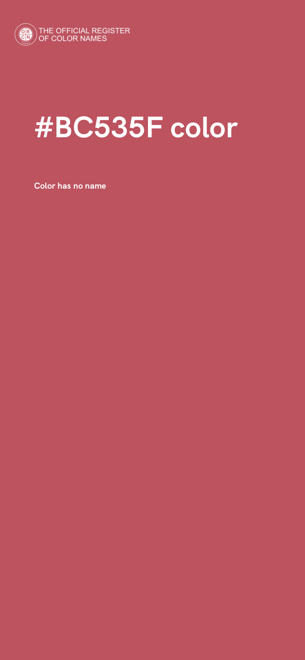#BC535F color image