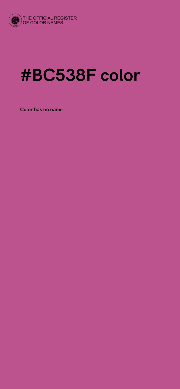 #BC538F color image