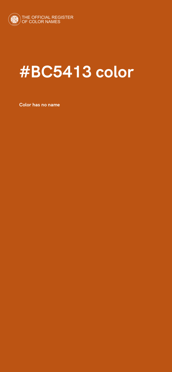 #BC5413 color image