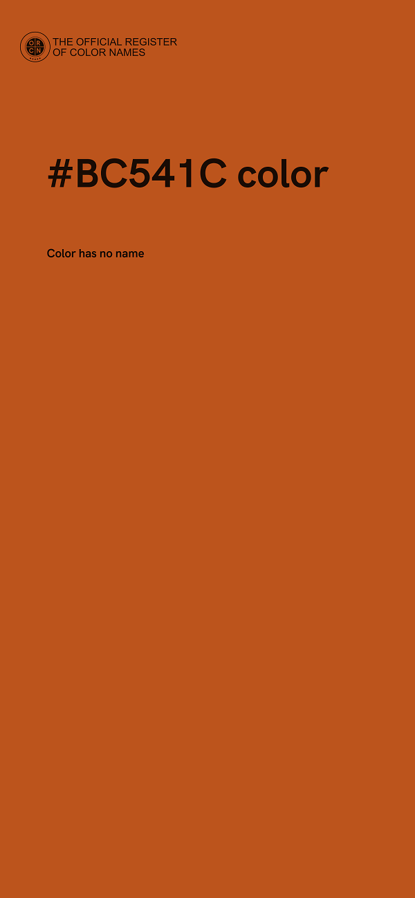 #BC541C color image