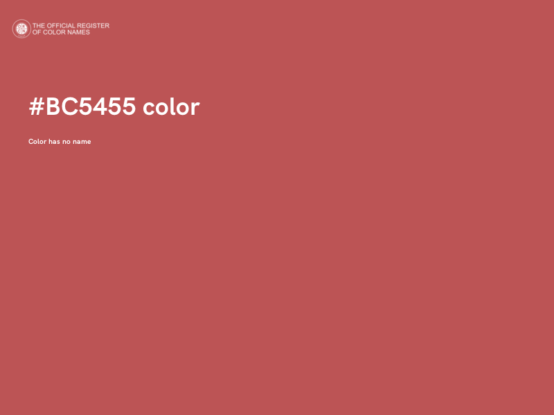 #BC5455 color image