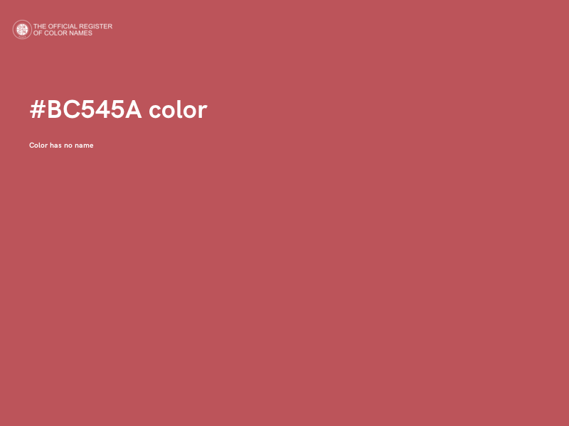 #BC545A color image