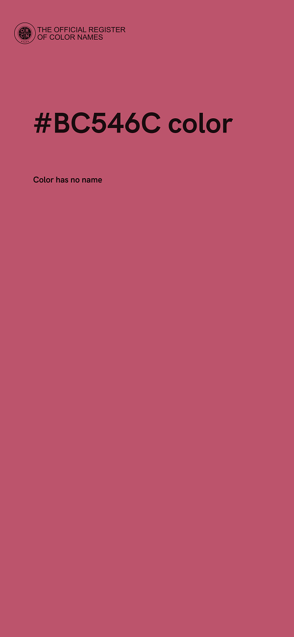 #BC546C color image