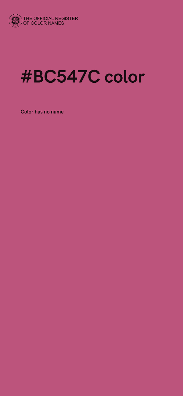 #BC547C color image
