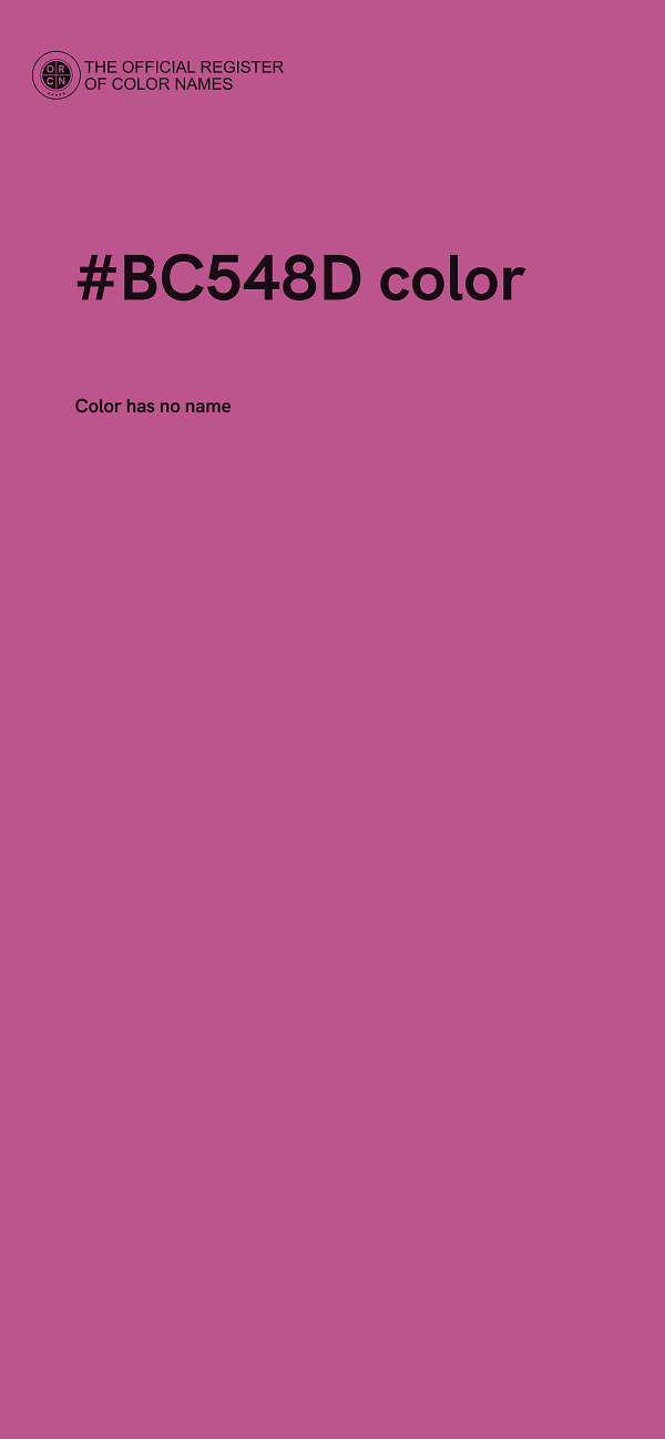 #BC548D color image