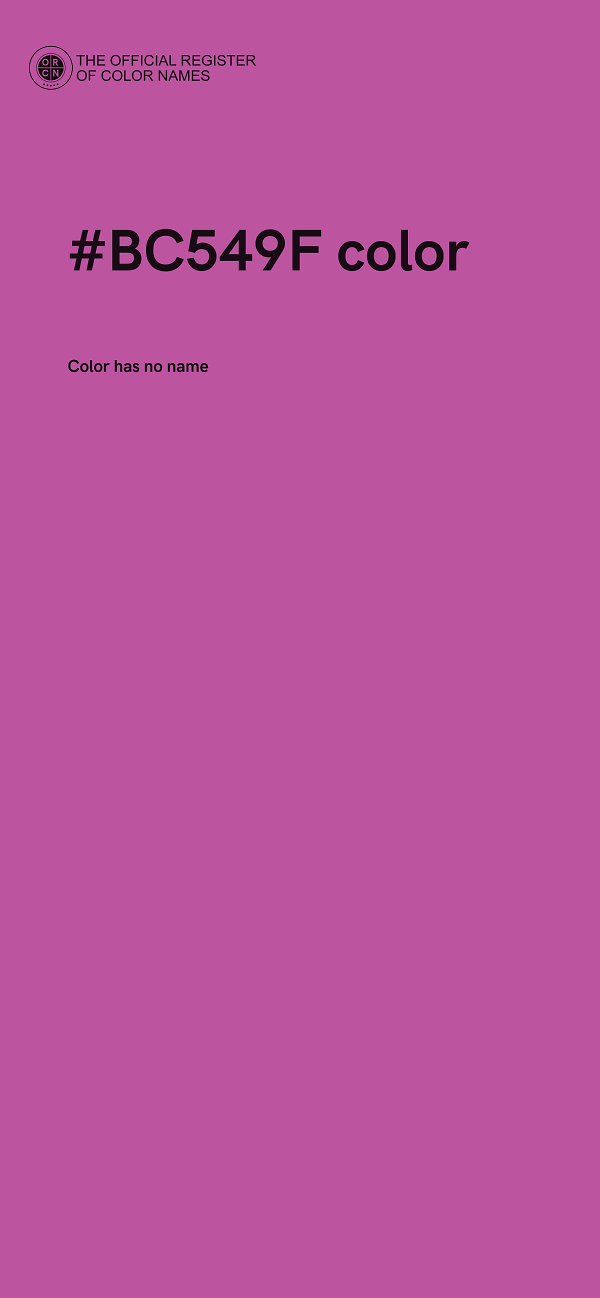 #BC549F color image