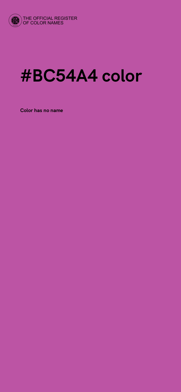 #BC54A4 color image