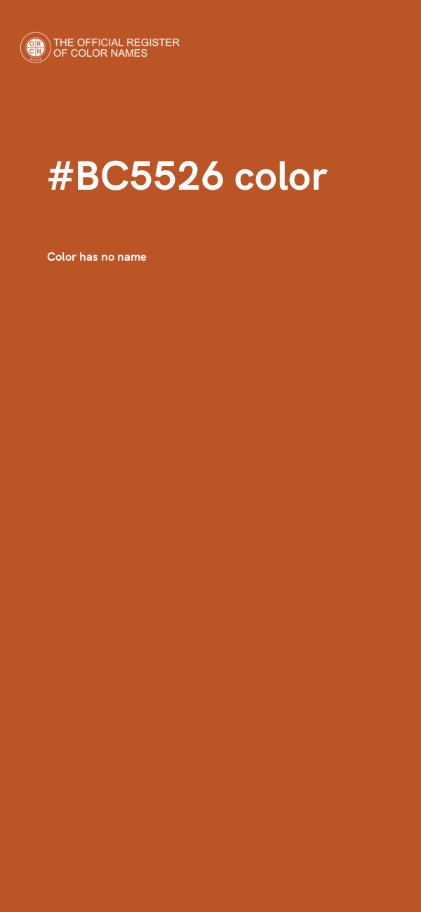 #BC5526 color image