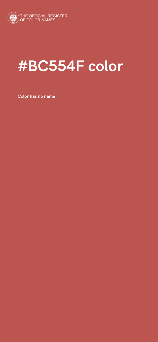 #BC554F color image