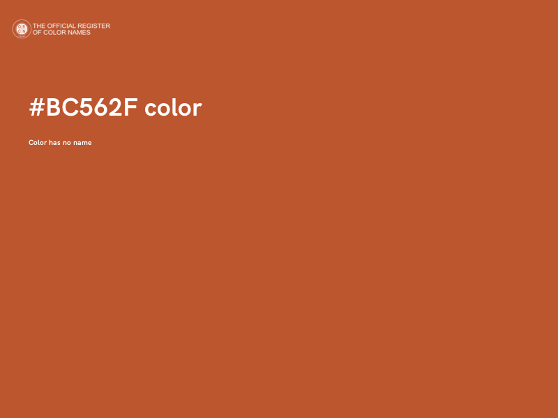 #BC562F color image