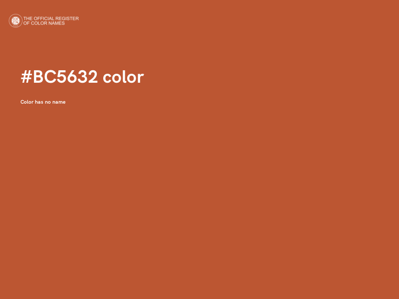 #BC5632 color image