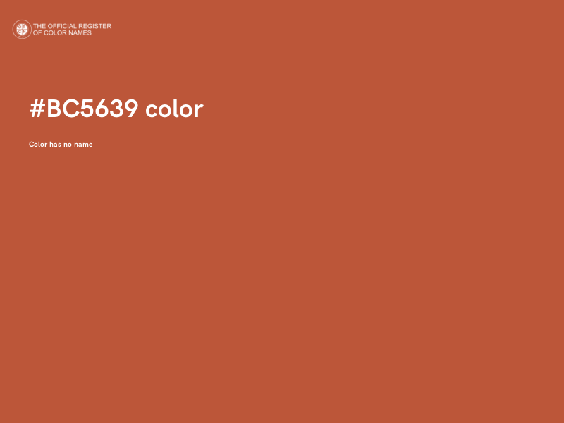 #BC5639 color image