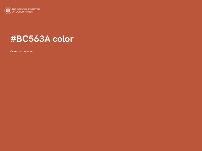 #BC563A color image