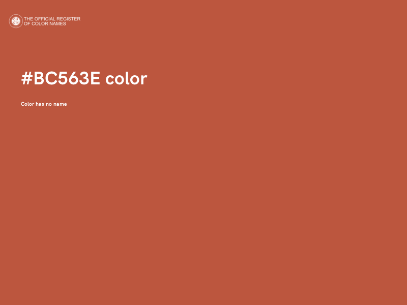 #BC563E color image