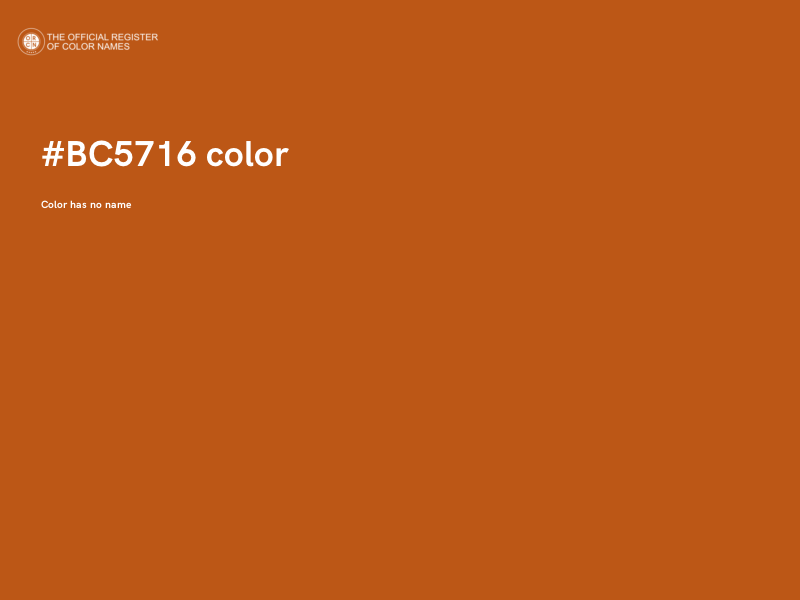#BC5716 color image