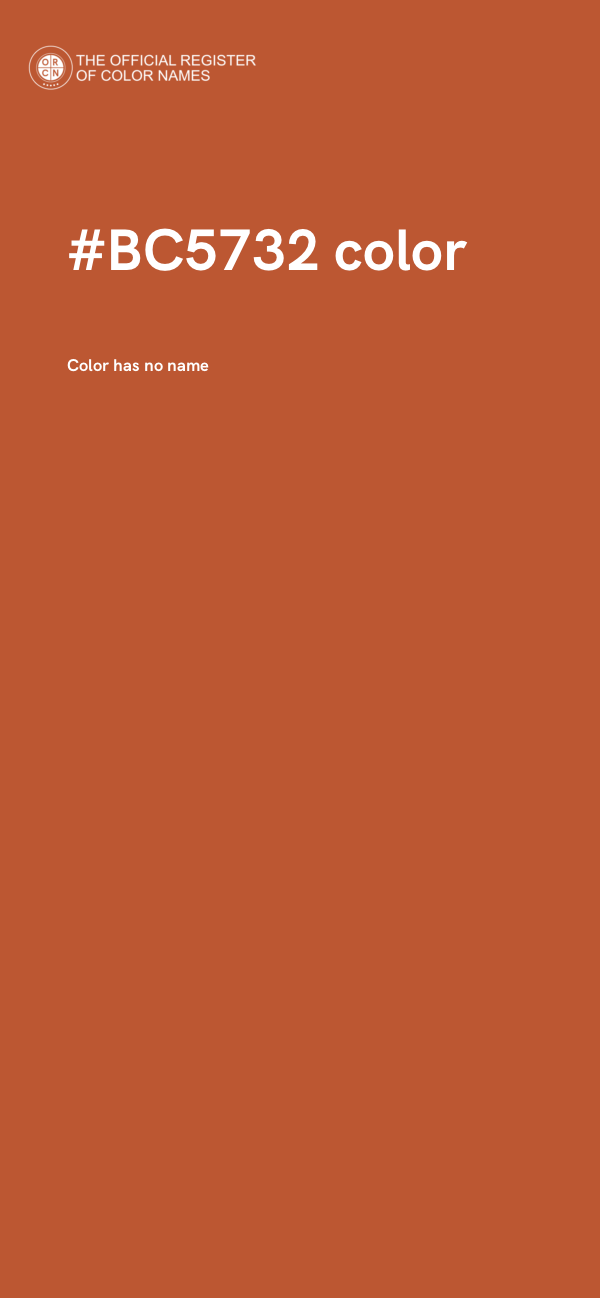 #BC5732 color image