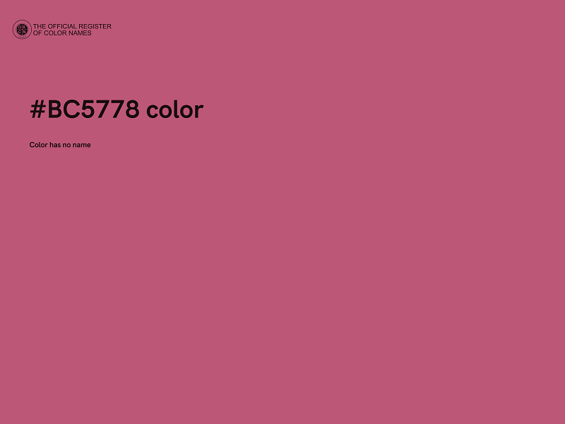 #BC5778 color image