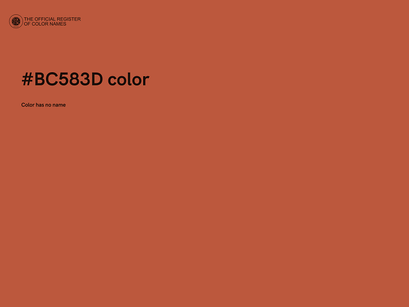 #BC583D color image