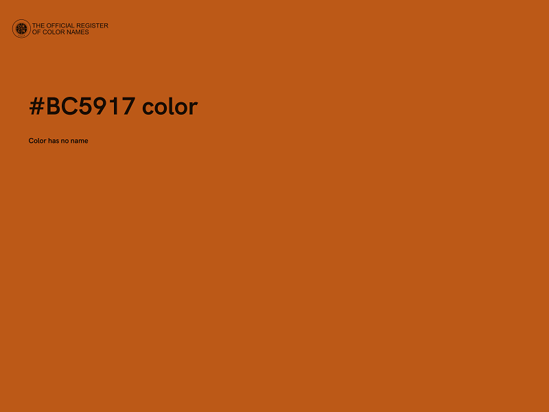 #BC5917 color image