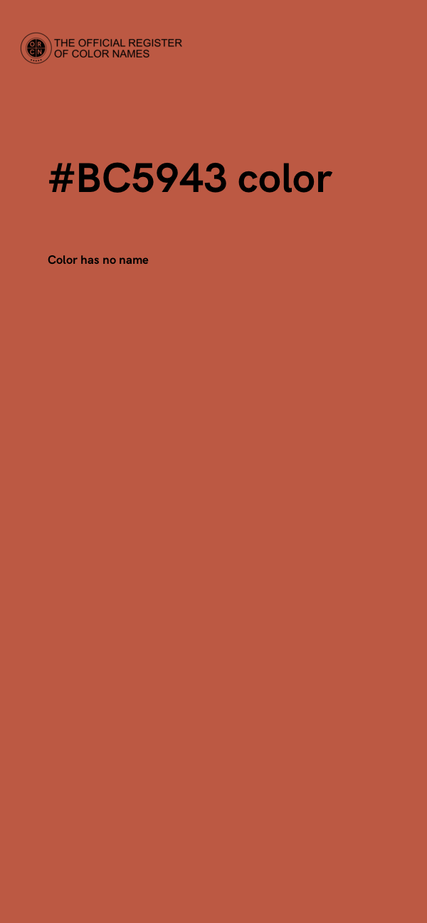 #BC5943 color image