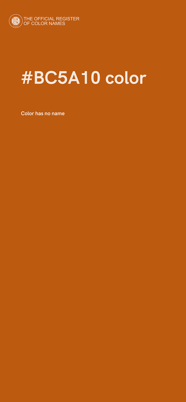 #BC5A10 color image