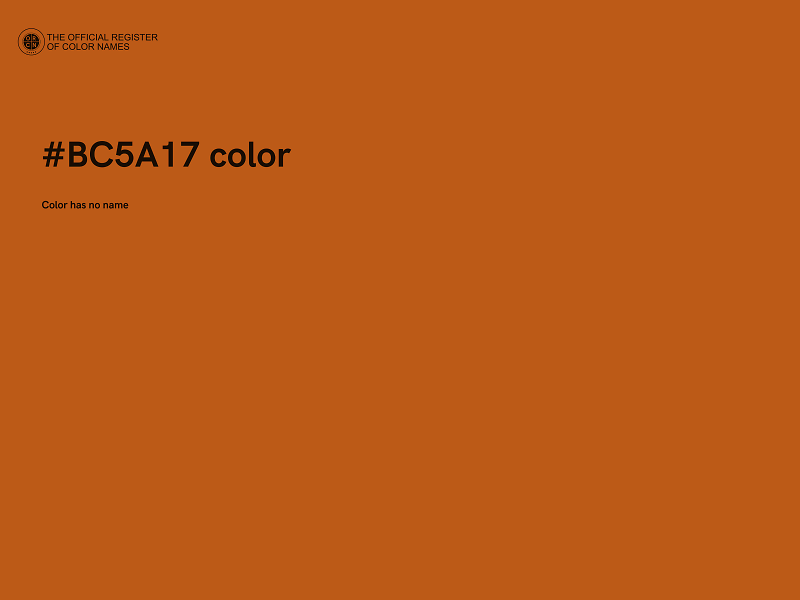 #BC5A17 color image